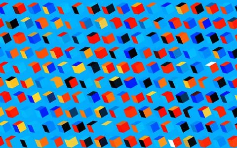 Dark Blue, Red vector texture in rectangular style. Stock Illustration