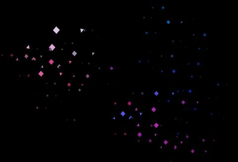 Dark blue, red vector texture in poly style with circles, cubes. Stock Illustration