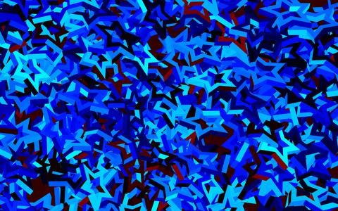 Dark Blue, Red vector texture with beautiful stars. Illustrazione stock