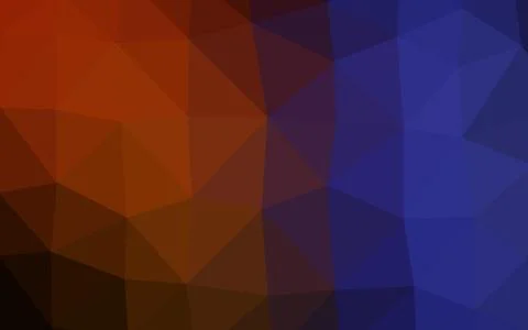 Dark Blue, Red vector triangle mosaic template. 스톡 일러스트