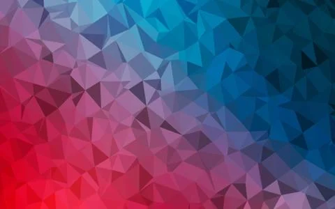 Dark Blue, Red vector triangle mosaic cover. Stock Illustration