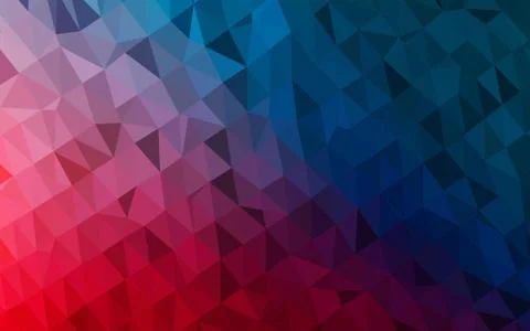 Dark Blue, Red vector triangle mosaic cover. 스톡 일러스트