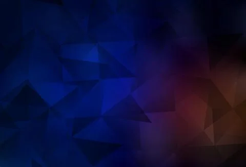 Dark Blue, Red vector triangle mosaic background. Illustrazione stock