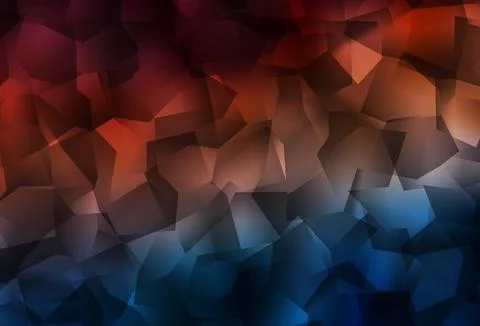 Dark Blue, Red vector triangle mosaic template. 스톡 일러스트