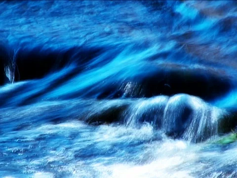 Dark Blue River Stock Footage 489897