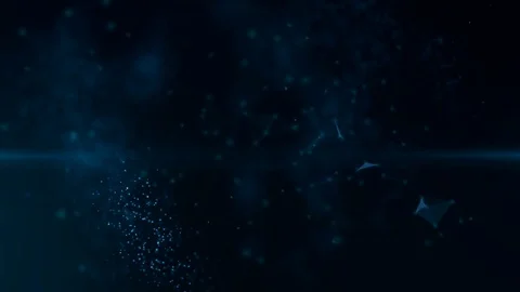 Dark blue screen with particles and triangles Stock Footage 80918662