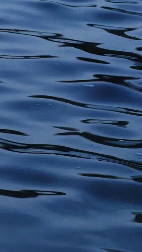 Dark Blue Sea Waves Background, Calm Water Surface Stock Footage 345523748