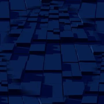 Dark blue seamless abstraction with square elements and shadows.  스톡 일러스트