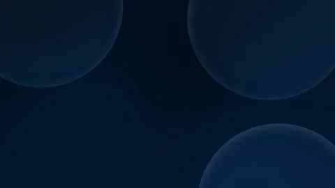 Dark blue seamless loop background with three gradient circular shapes. 4K. Vídeo Stock 309701163