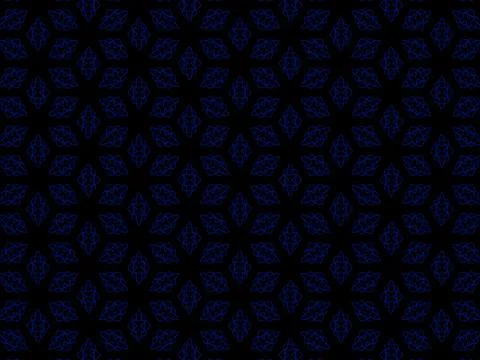 Dark blue seamless patterns in the form of snowflake Stock Illustration