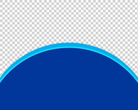 Dark blue semicircular featuring a glossy, lighter blue arched border Stock Illustration