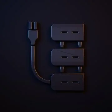 Dark-blue Server icon isolated on black background. Adjusting app, service .. Stock Illustration