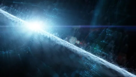 Dark blue shiny digital cyber space lines dots animation Stock-Footage 334076341