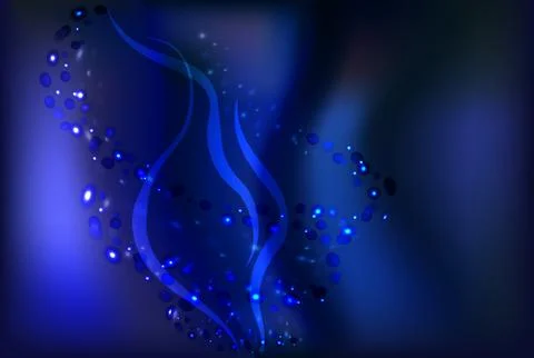 Dark blue shiny sparkles background Stock Illustration
