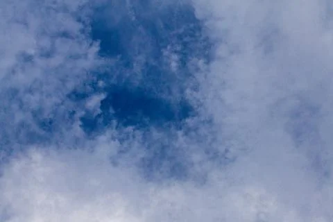 Dark blue sky after raining on sunny day Stock Photos