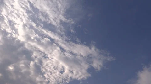 Dark Blue Sky With Cloud Close-up Video stock 38032986