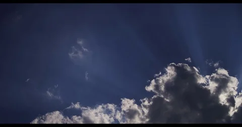 Dark Blue Sky With Moving Clouds Stock Footage 108911855