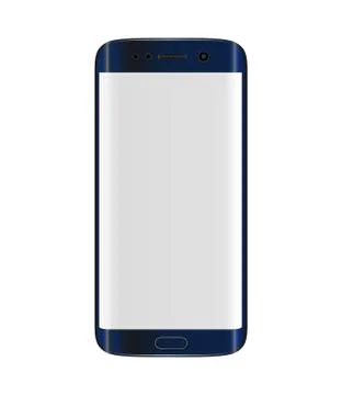 Dark blue smartphone with edge display design Stock Illustration