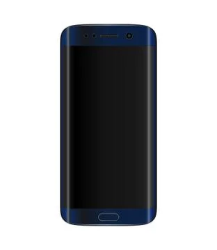 Dark blue smartphone with edge display design Stock Illustration