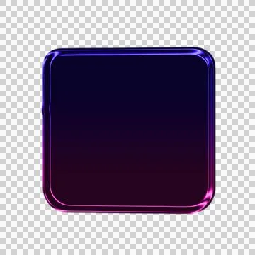 Dark blue smartphone with purple gradient frame on black background transparent Stockillustratie