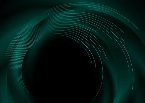 Dark blue smooth abstract background with circular lines Illustrazione stock