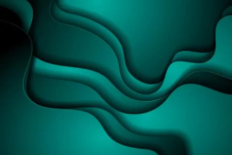 Dark blue smooth refracted paper waves abstract background 스톡 일러스트