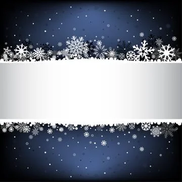 Dark blue snow mesh background with textarea Stock Illustration
