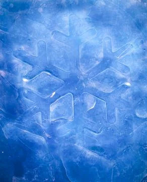 Dark Blue snowflake ice background, seasonal background Foto stock