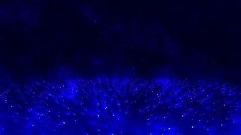 Dark blue space background with random moving animation of blue dots Stock Footage 139404495
