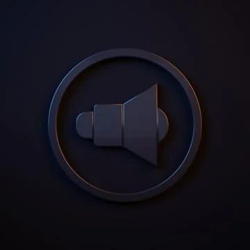 Dark-blue Speaker volume, audio voice sound symbol, media music icon isolat.. Stock Illustration