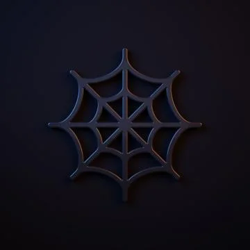 Dark-blue Spider web icon isolated on black background. Cobweb sign. Happy .. Stock Illustration