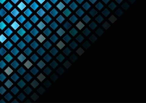 Dark blue squares abstract tech background イラスト素材