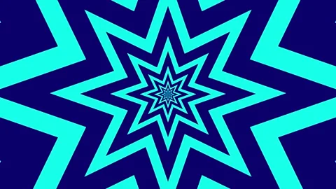 Dark blue star background, simple flat seamless loop, moving optical illusion Stock Footage 310047239
