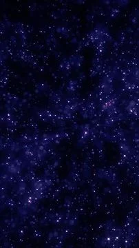 Dark blue starry background with glowing purple sparkles and soft bokeh, su.. Stock Illustration