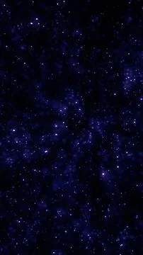 Dark blue starry background with glowing purple sparkles and soft bokeh, su.. Stock Illustration