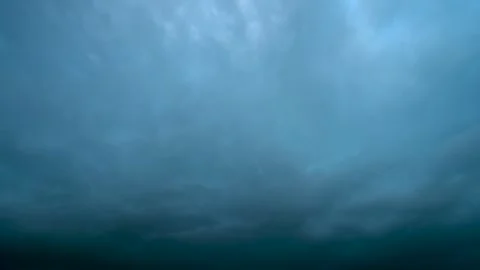 Dark Blue Storm Clouds Time Lapse, Dramatic Moody Cloudscape Moving Fast Ac.. Stock Footage 341129725