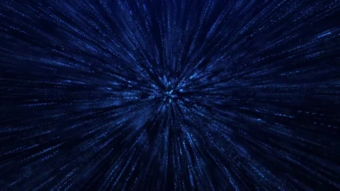 Dark blue streaks of particles radiate from the center, creating a stunning Stock Footage 314060596