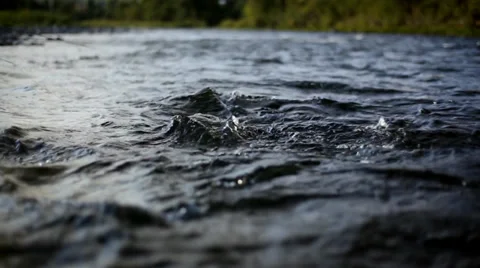 Dark Blue Stream Video stock 35174568