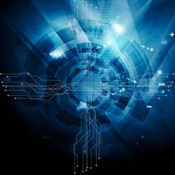 Dark blue tech abstract background Dark blue tech abstract background. Vec... Stockfoto's