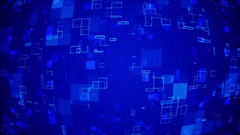 Dark blue tech background animation, digital technology footage Stock Footage 296320937