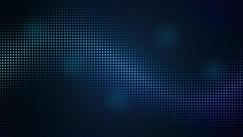 Dark blue tech background with glowing dot matrix pattern soft light effects Stock Footage 348582161