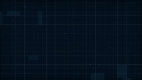 Dark Blue Technical Sci-Fi Grid Interface Background Set With Data Coordina.. Video stock 332525289