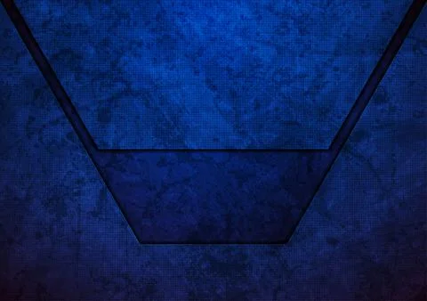 Dark blue technology abstract background with ancient grunge texture Stock Illustration