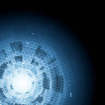 Dark blue technology background Dark blue technology background. Vector de... Stock Photos