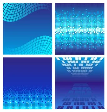Dark blue technology background Illustrazione stock