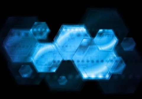 Dark blue technology background. Vector design eps 10 Dark blue technology... Stock Photos