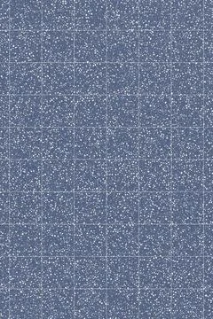 Dark blue terrazzo tile floor texture with small white flecks and grid lines for Stock Illustration
