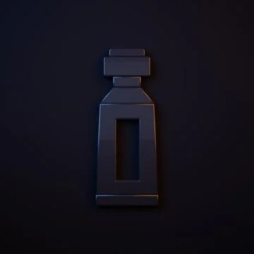 Dark-blue Tube of toothpaste icon isolated on black background. Minimalism .. イラスト素材