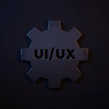 Dark-blue UI or UX design icon isolated on black background. Minimalism con.. Stockillustratie