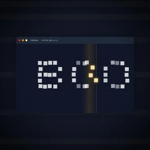 Dark Blue UI Window with Grid and Controls - Modern Software Interface Mockup Stock Footage 348198504